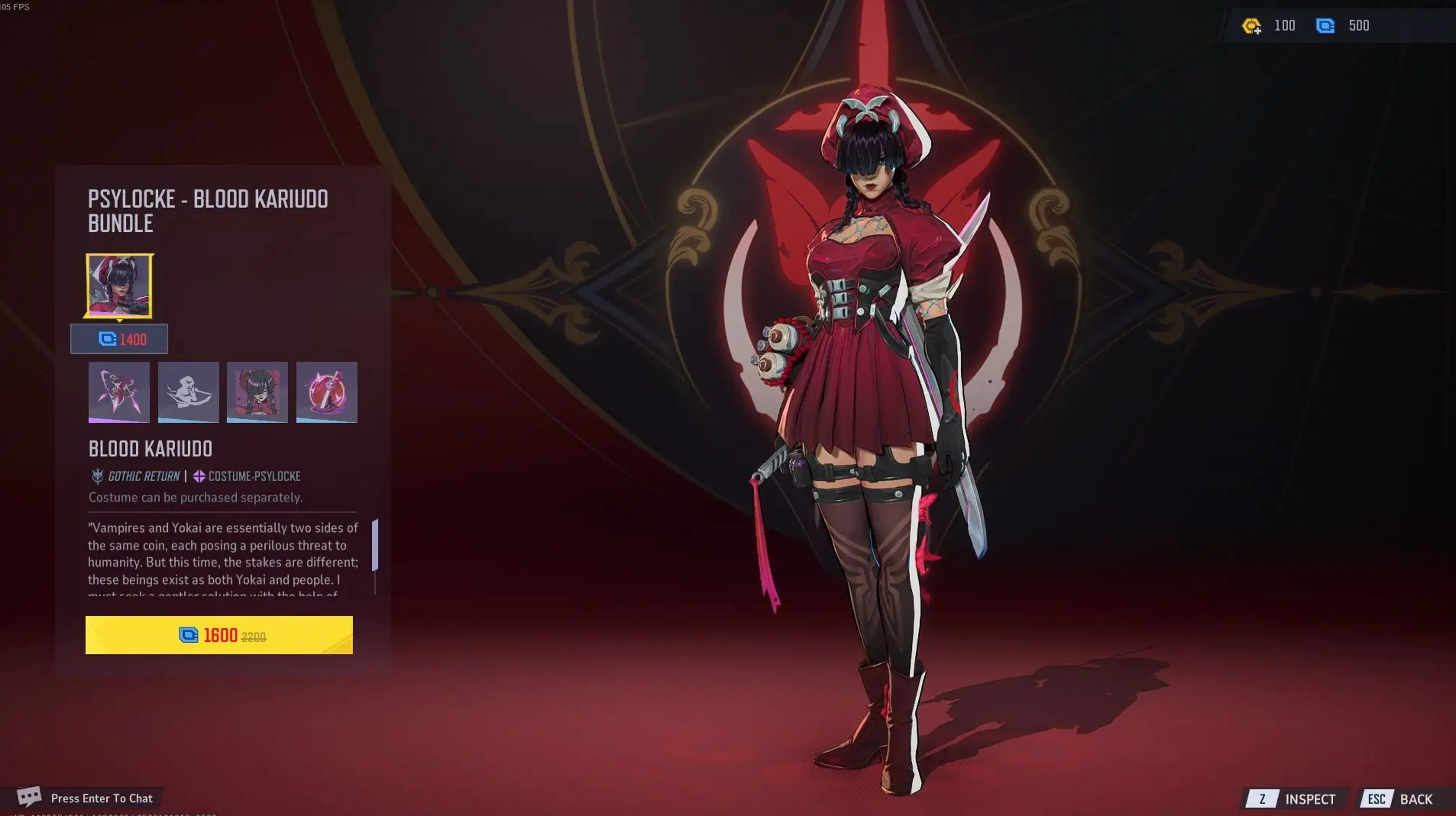 Blood Kariudo psylocke skin